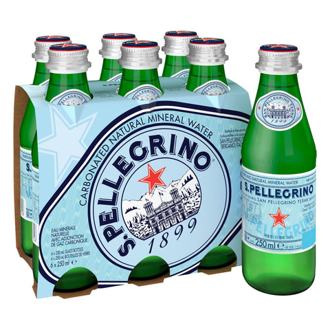 S.PELLEGRINO 250ML GLASS (6 in a pack)