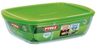 PYREX RECTANGULAR DISH WITH PLASTIC LID 1.1l - 23x15x6