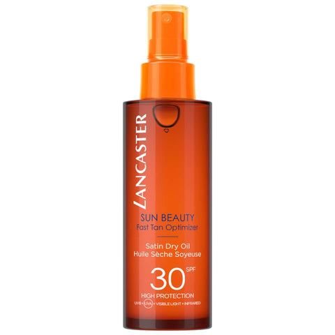 LANCASTER BEAUTY SATIN SHEEN OIL FAST TAN OPTIMIZER 150ML - 2 VARIANTS