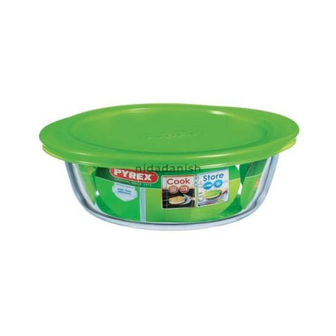 PYREX ROUND DISH WITH PLASTIC LID - 2 sizes available